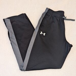 Under Armour Black and Gray Youth Athletic Pants
